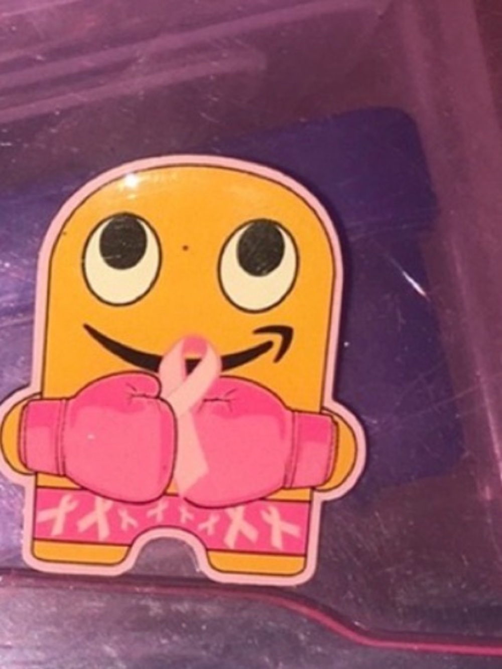 Playful  Amazon Peccy Character Enamel  Pin Fight Breast Cancer